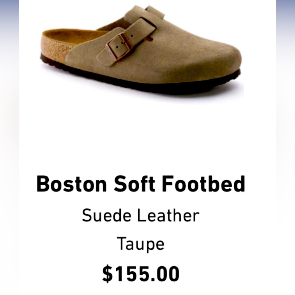 Birkenstock Boston Suede Leather sz 37